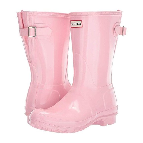 Hunter Shoes - ❤️HP❤️Hunter Orig Short Pink Gloss Rainboots 7 NIB